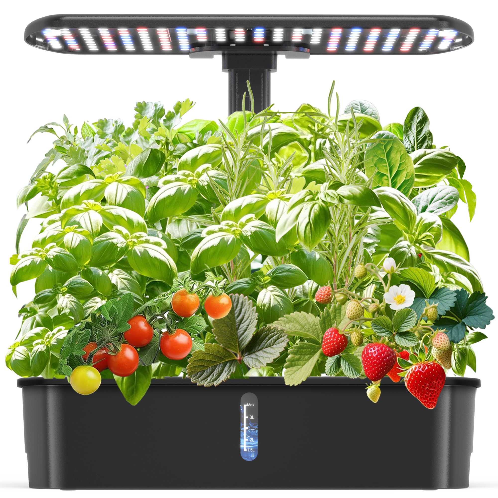 Ambgrow hydroponics system setup demonstrates a compact indoor garden ready for use