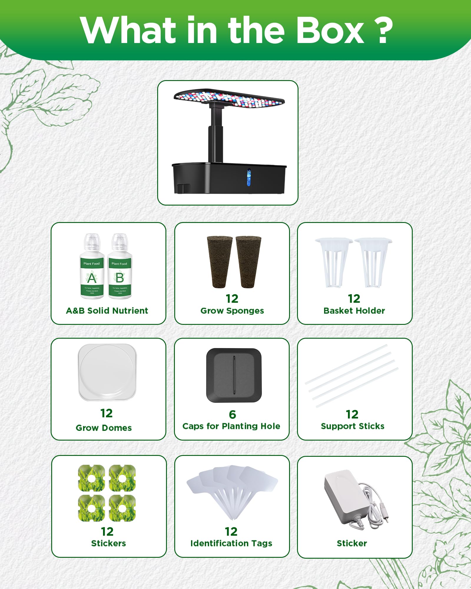 Ambgrow nutrients and accessories kit supports ready to grow herbs