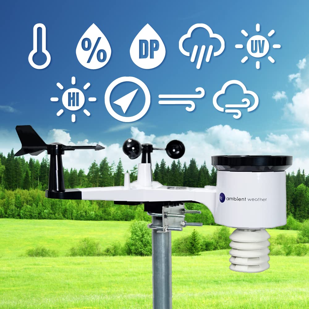 WS-2000 temperature and humidity metrics for comfort and home climate awareness.