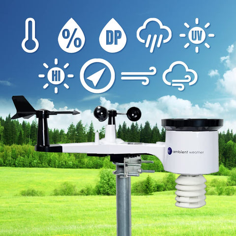 Ambient Weather WS-2902 rain cup provides rainfall data for planning