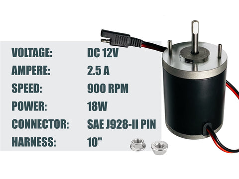 AMBITIONMOTOR salt spreader motor replacement for SaltDogg units ensures consistent salt distribution.