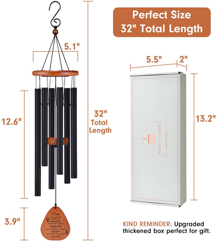 AMBOBE teardrop-shaped wind chime in ivory gift box ready.