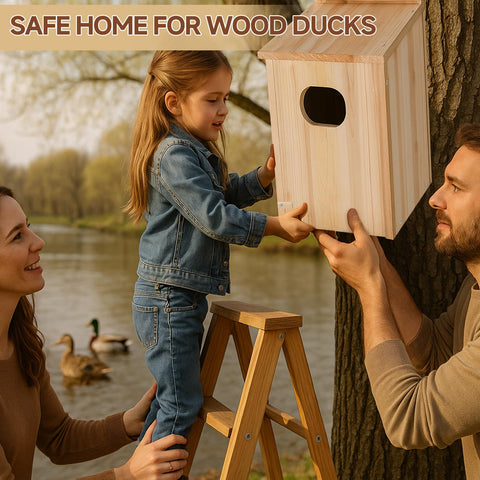 Amcortn Duck House close-up emphasizes sturdy, non-toxic construction.