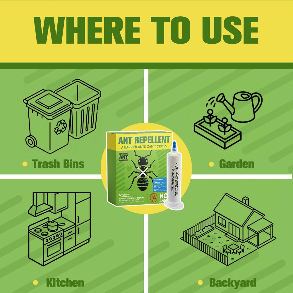 AMDEIUR Ant Repellent in outdoor dining area offers week-long protection