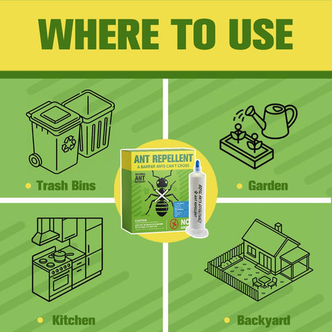 AMDEIUR Ant Repellent in outdoor dining area offers week-long protection