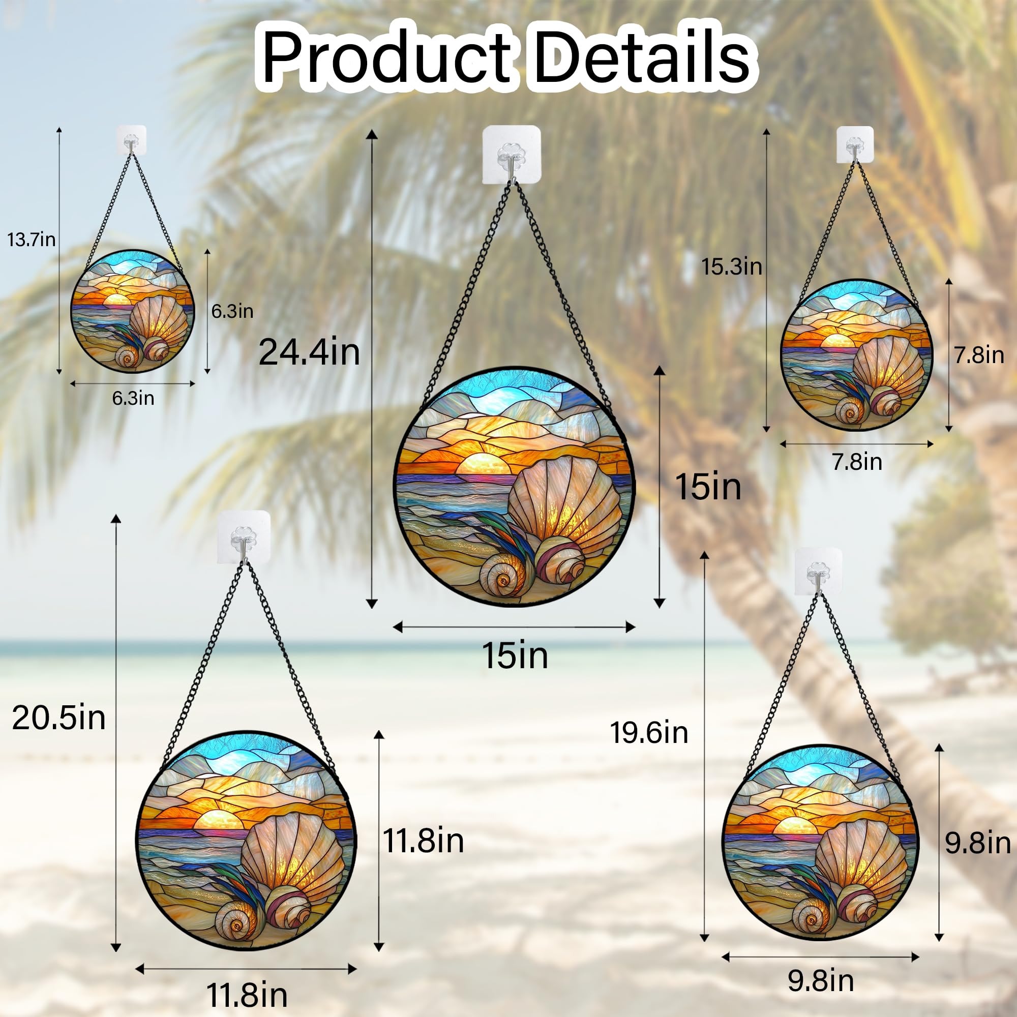 AMDERVEN beach-shells gift suncatcher offers artistic decorating idea