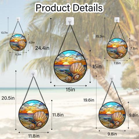 AMDERVEN beach-shells gift suncatcher offers artistic decorating idea