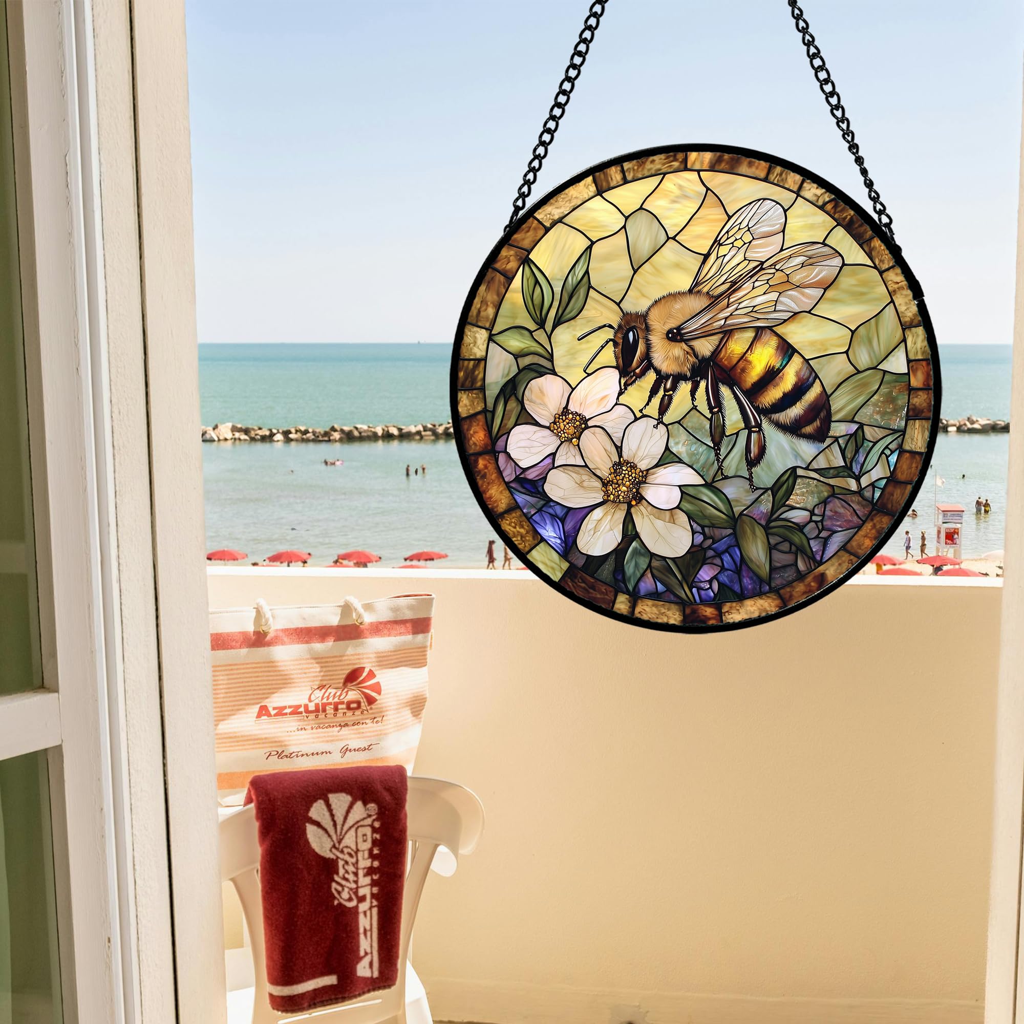 AMDERVEN durable glass and metal suncatcher for long-lasting window decor.