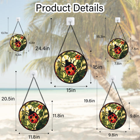 AMDERVEN ready-to-hang sun catcher with sturdy hardware for secure display.