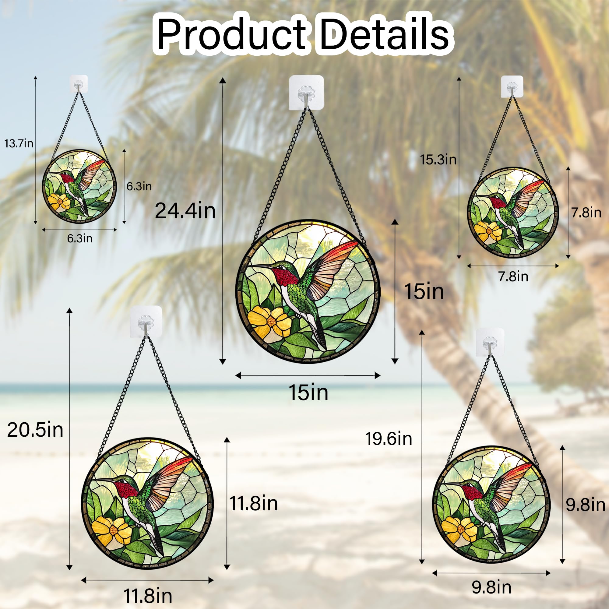 AMDERVEN holiday gift idea for mom or nana with stained glass sun catcher