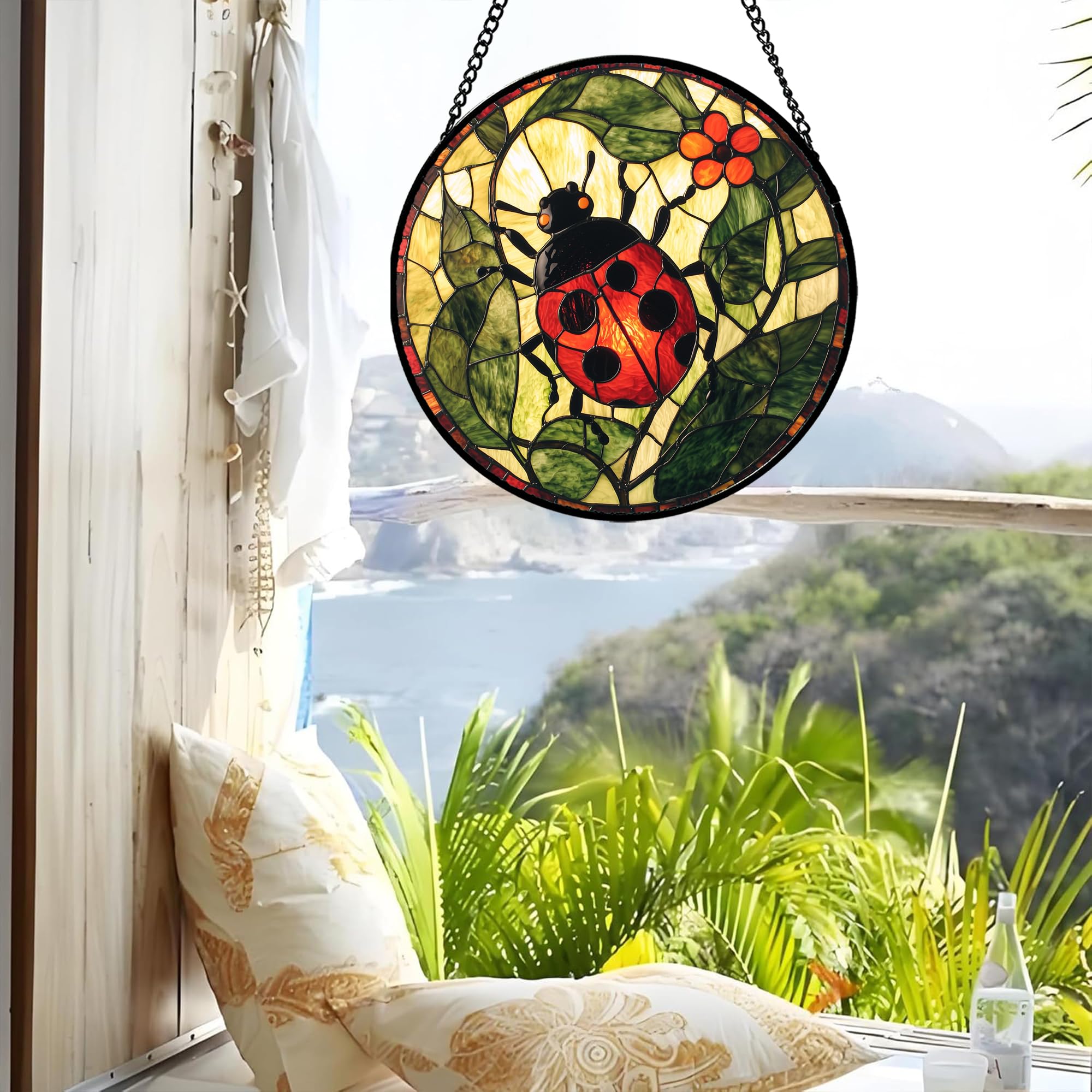 AMDERVEN vibrant palette sun catcher glows under natural or indoor light for lasting color.