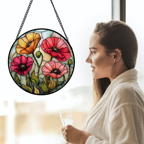 AMDERVEN suncatcher window hanging highlights vibrant colors across the space.