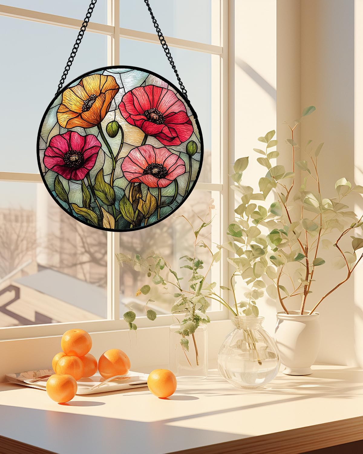 AMDERVEN suncatcher easy to install on indoor window frames.