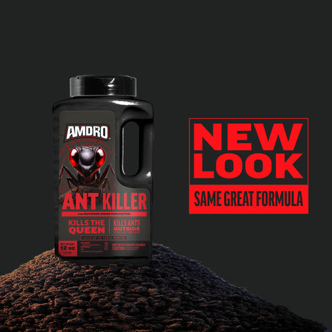 Close view of label noting protection against 25 ant species.