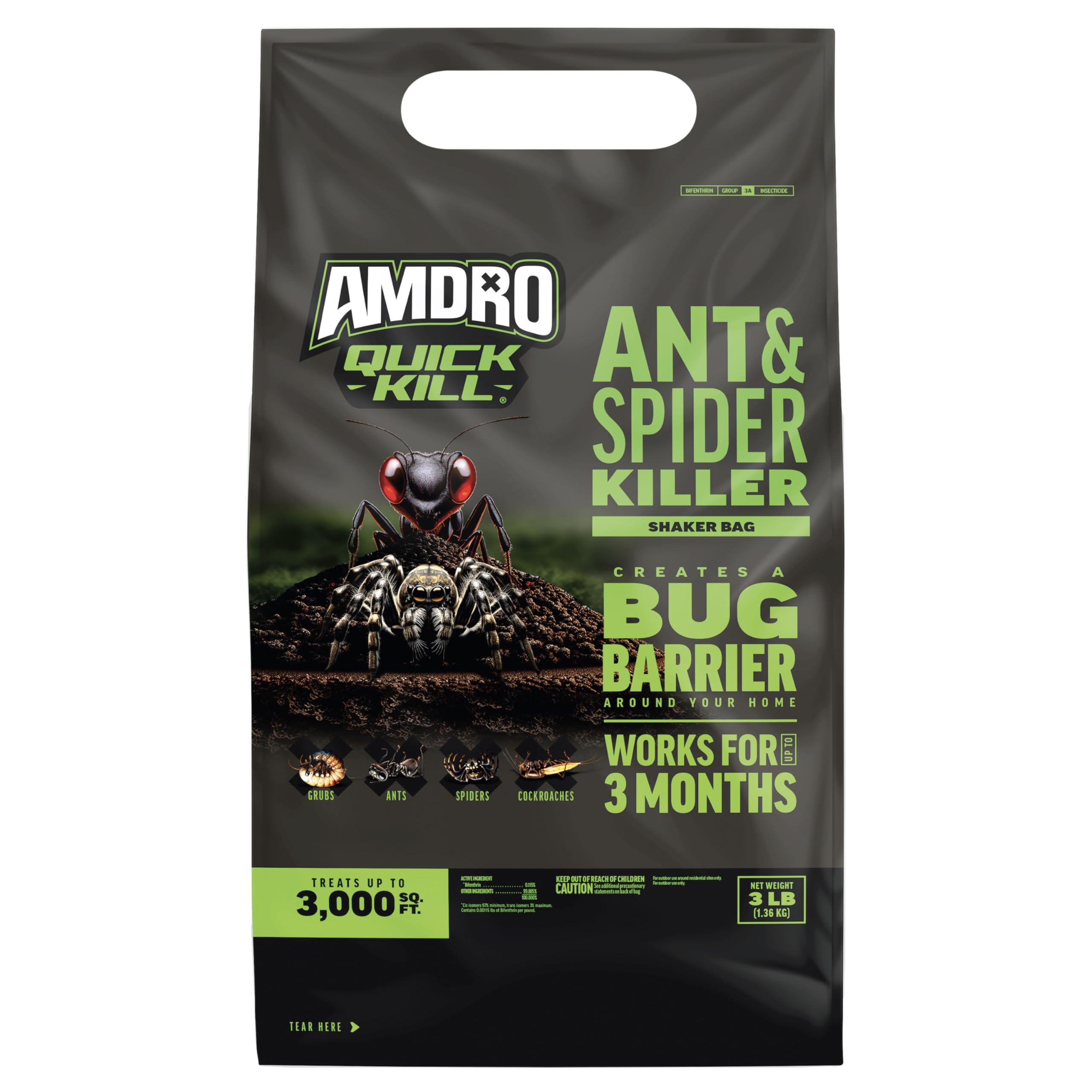 Amdro Kills Ants and Spiders granules bag 3lb for fast on-contact control