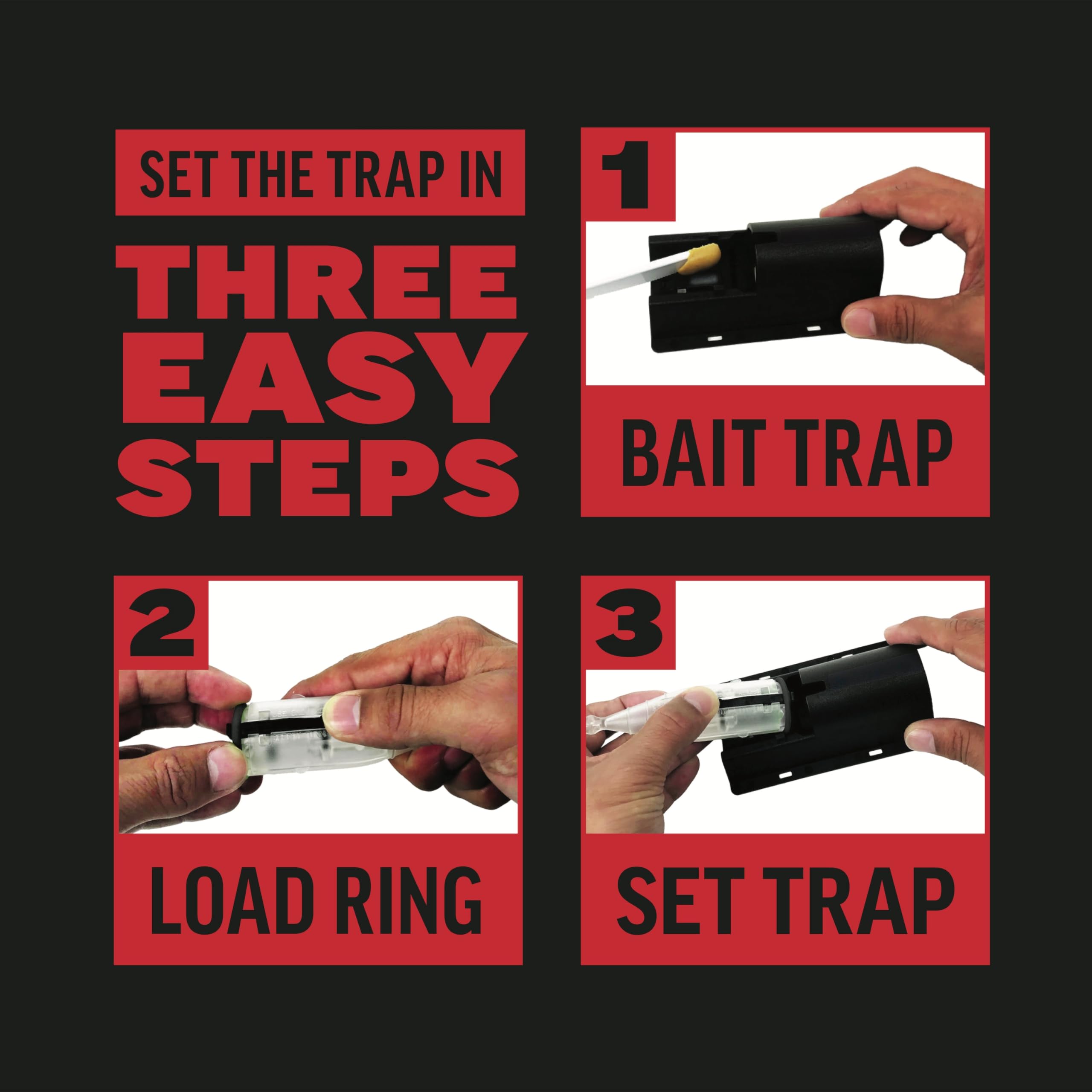 Amdro Mouse Trap Plum easy-clean edges minimize exposure during disposal.