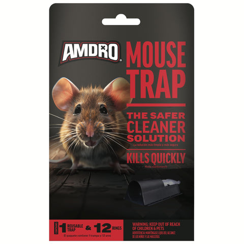 Amdro Mouse Trap Plum front view for quick, clean rodent control.
