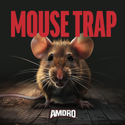 Amdro Mouse Trap Plum top view highlights compact form fits small spaces.