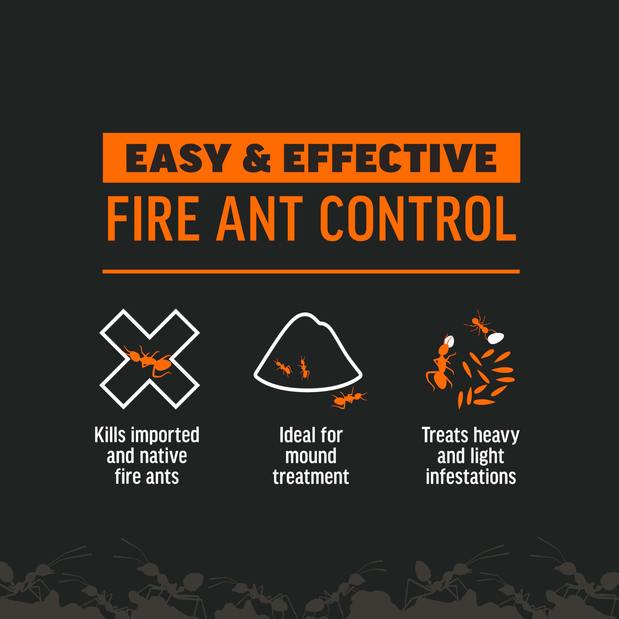 Amdro outdoor-use bait attracts ants with minimal odor.
