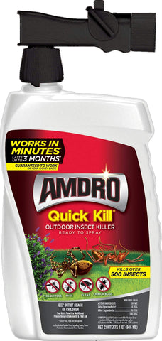 Amdro Quick Kill fast-acting insect killer on lawn delivers rapid pest knockdown