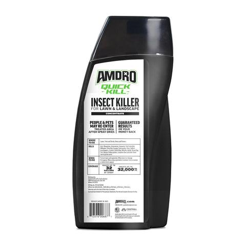 Amdro Quick Kill measuring cap enables precise outdoor mixing.