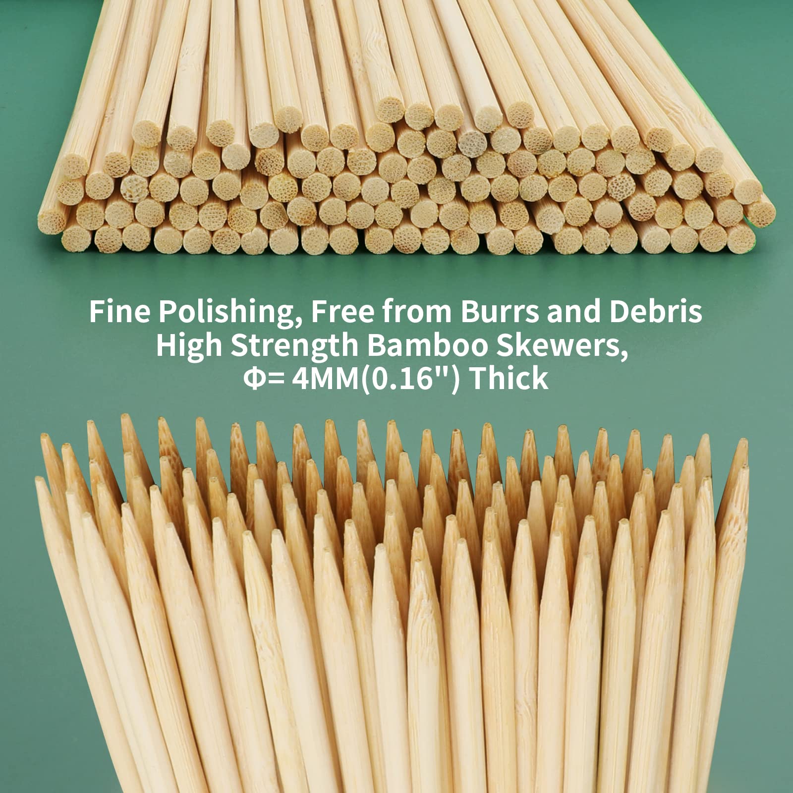 AMEILOZ burr-free polished skewers for easy piercing and even grilling