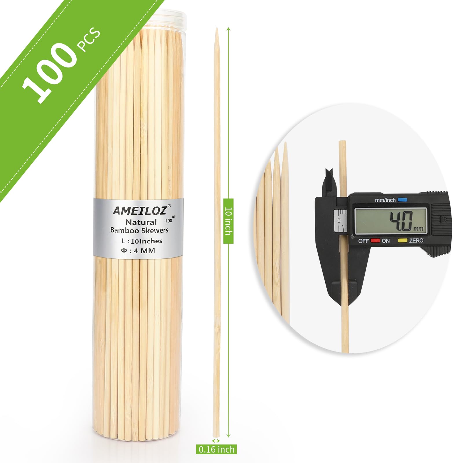 AMEILOZ skewers designed for chocolate fountain desserts and dessert kebabs.
