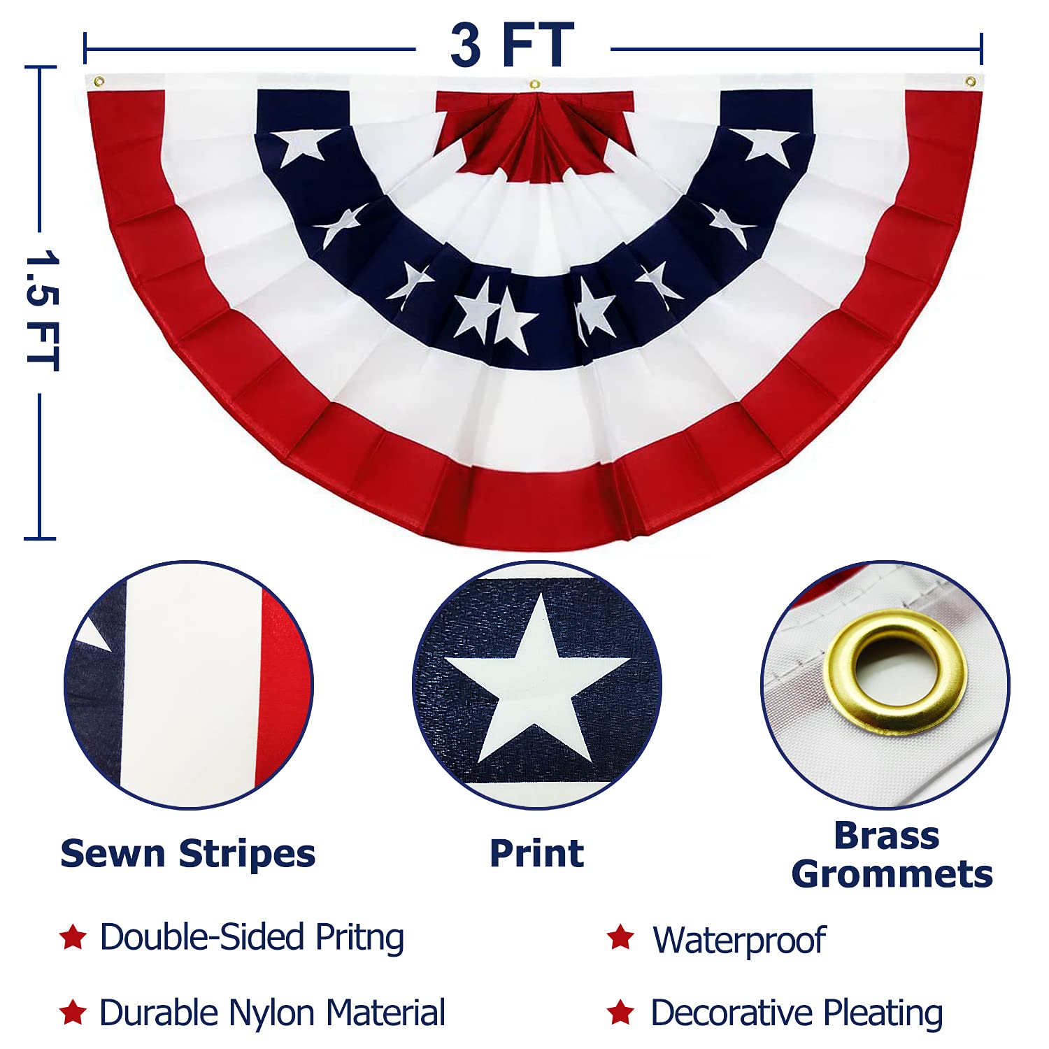 AMENON polyester fade-resistant flag material close-up