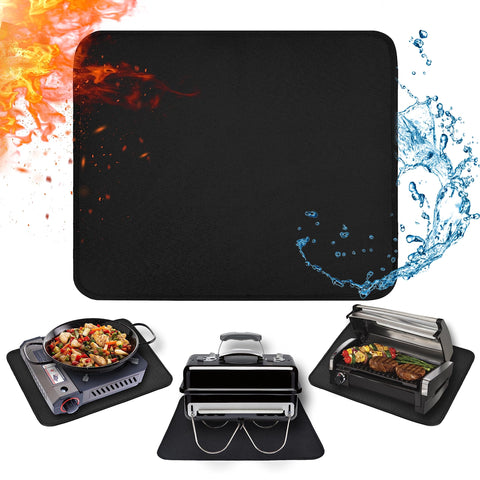 Amerbro fireproof grill mat 15x18 protects table from heat and spills.