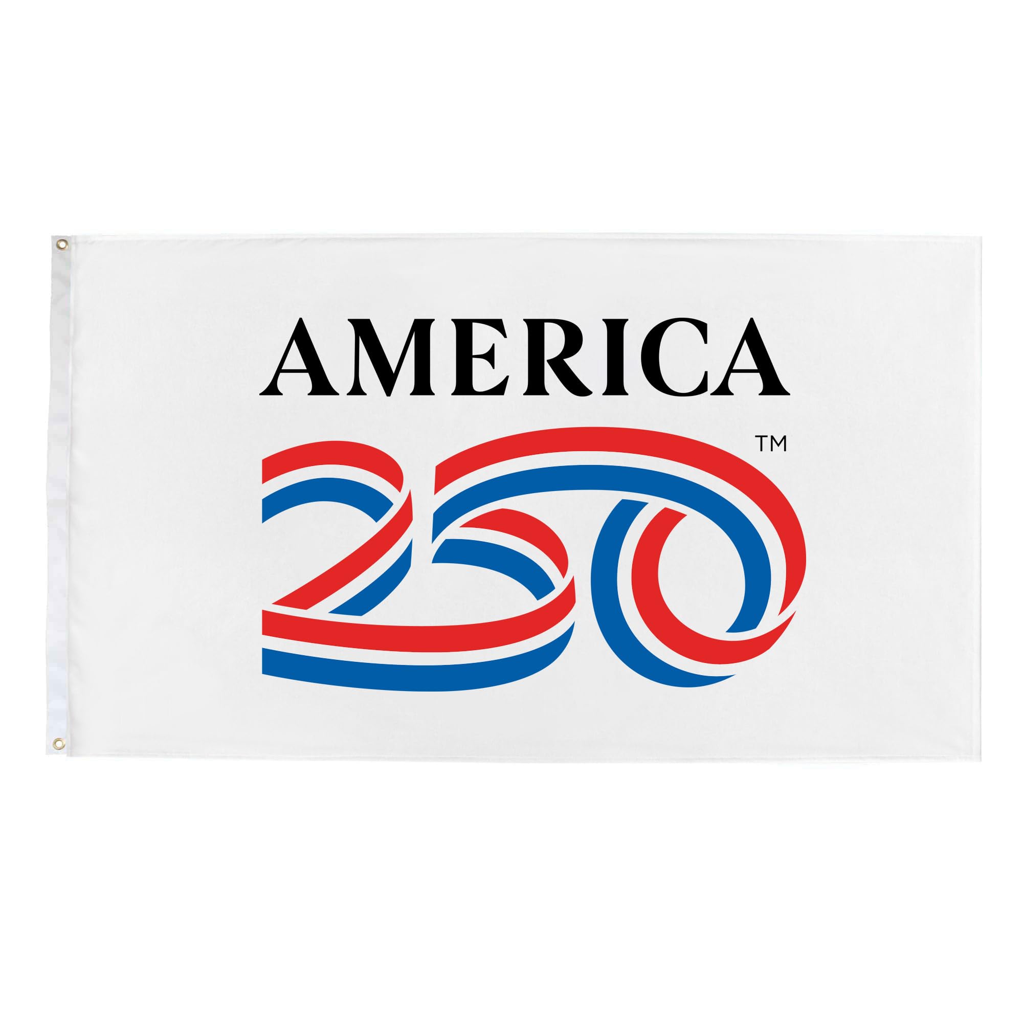 AMERICA 250 250th anniversary flag for outdoor display with the official emblem.