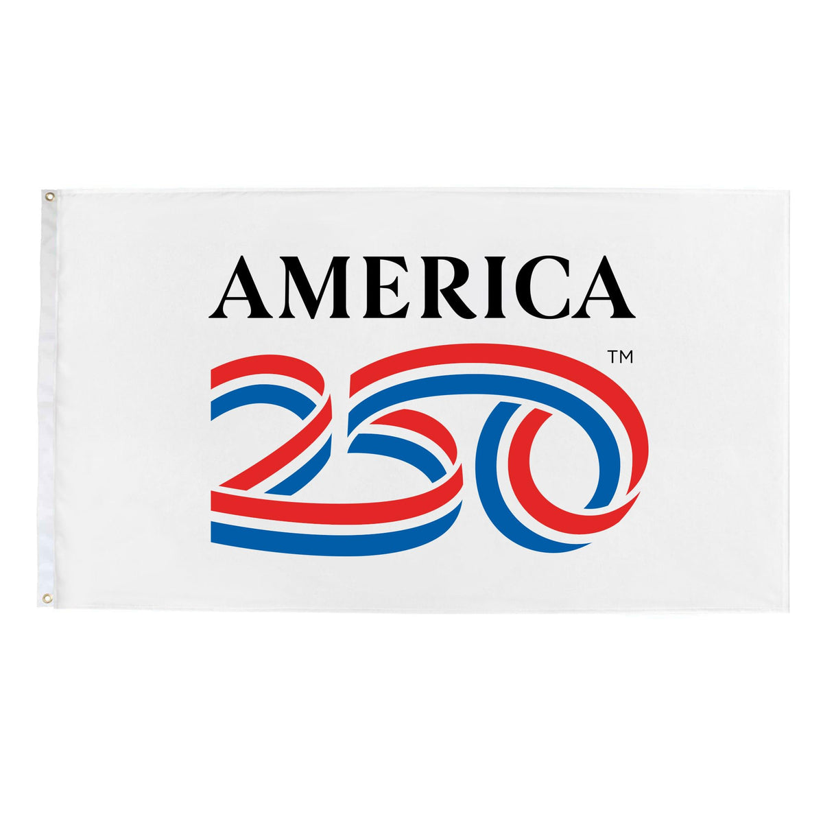 AMERICA 250 250th anniversary flag for outdoor display with the official emblem.