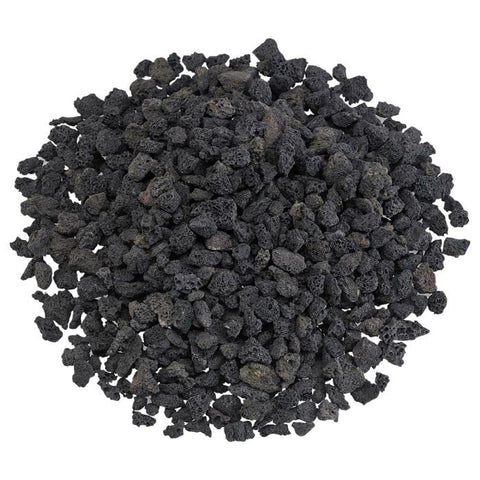 American Fireglass lava rock in fire pit setup for ambient flame