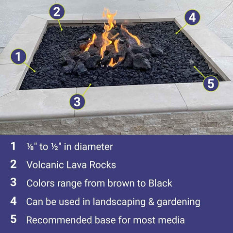 American Fireglass decorative lava rock fill for landscaping
