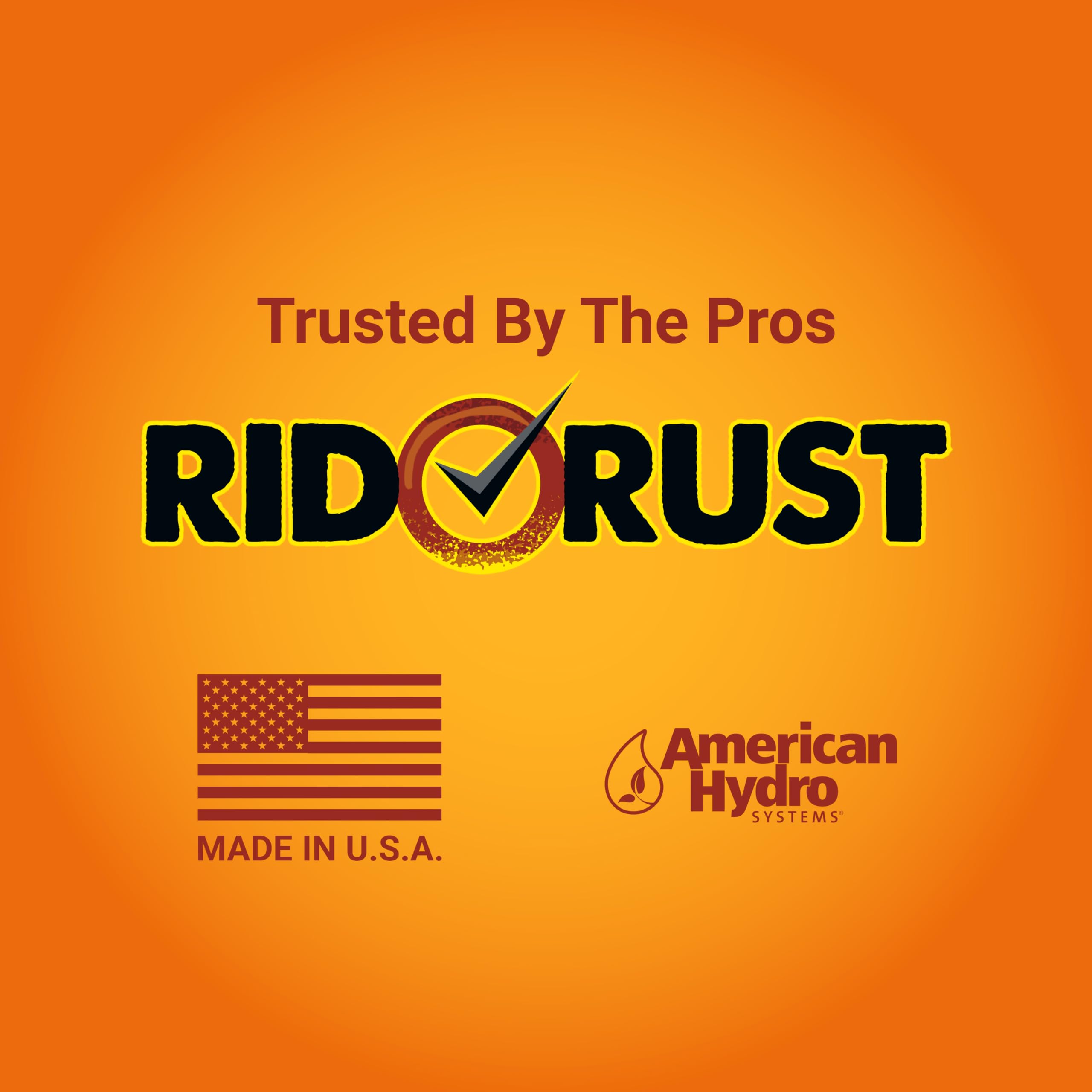 Rid O' Rust 64oz in a workshop setting, ready for projects