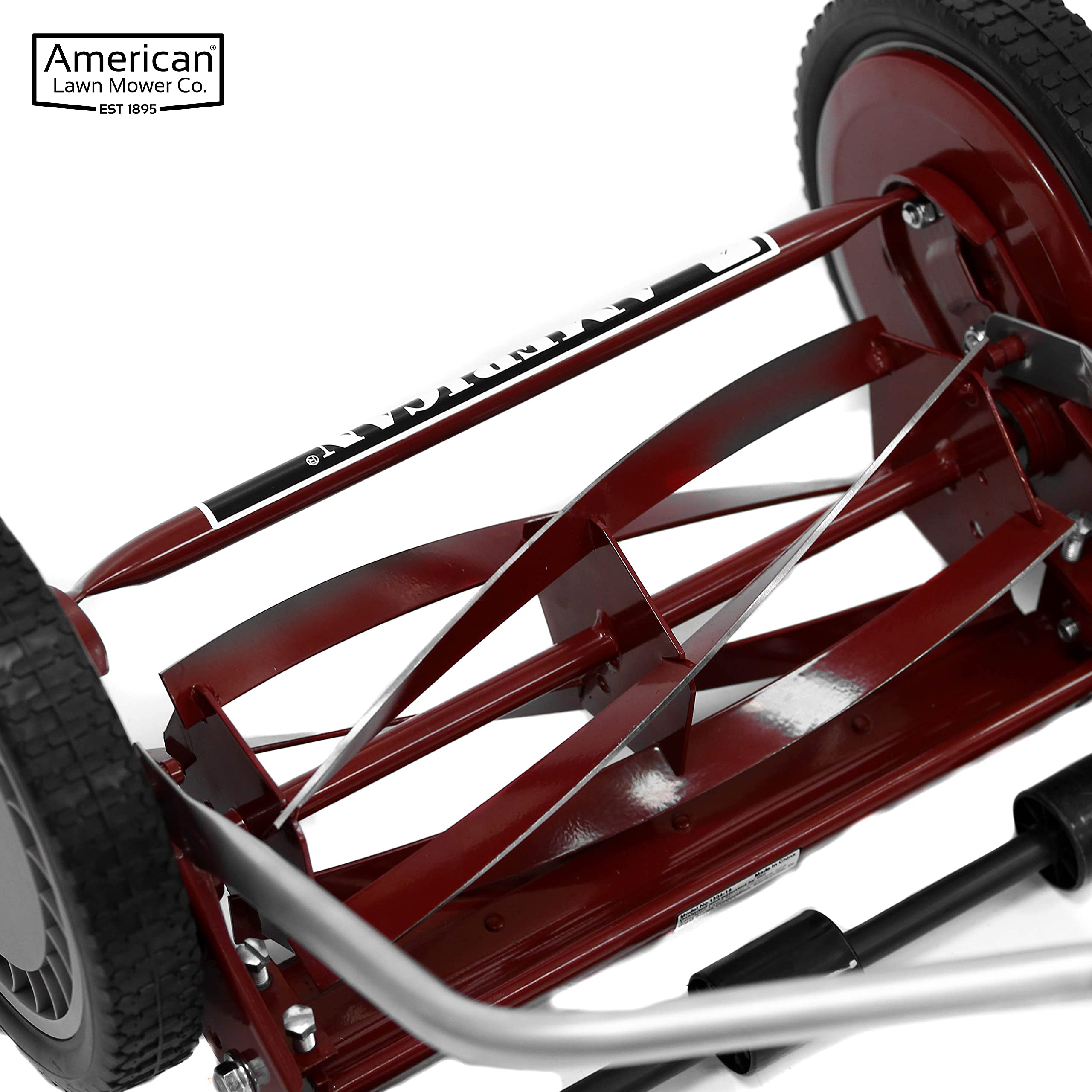 American Lawn Mower Company 1304-14 polymer wheels provide smooth push mowing.