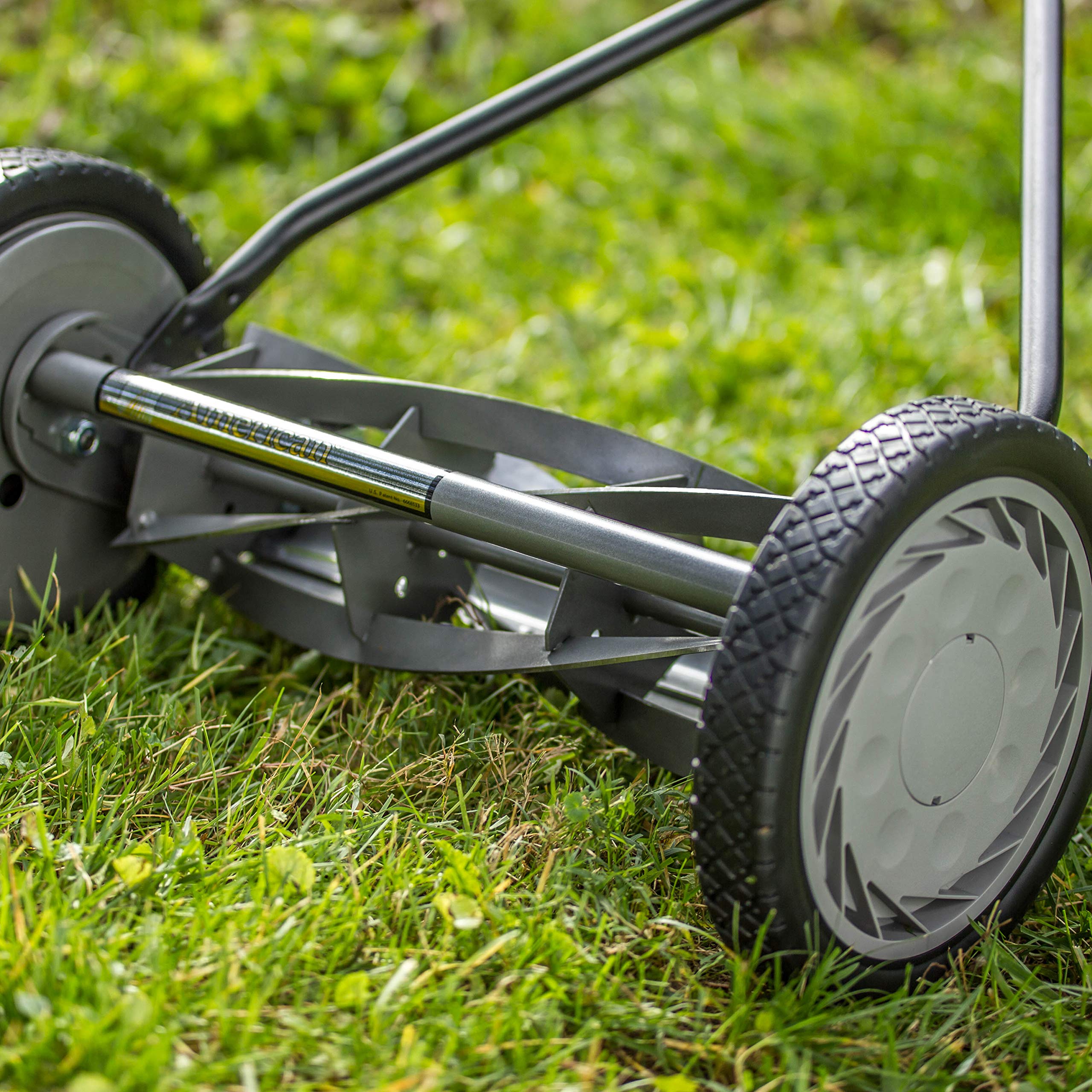American Lawn Mower Company 1415-16 no-fuel design saves operating costs.