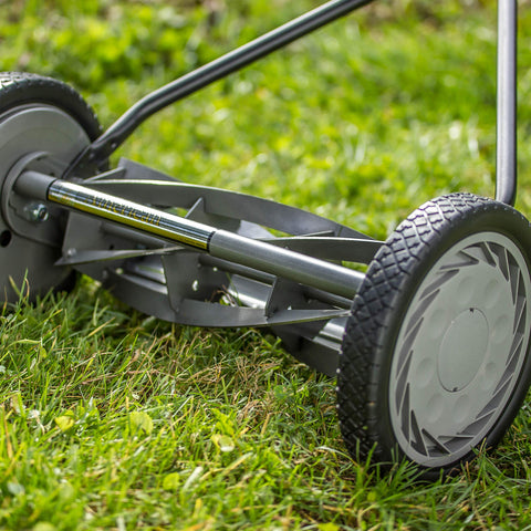 American Lawn Mower Company 1415-16 no-fuel design saves operating costs.