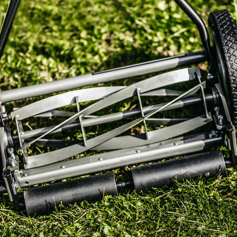 American Lawn Mower Company 1415-16 quiet operation without motor noise.
