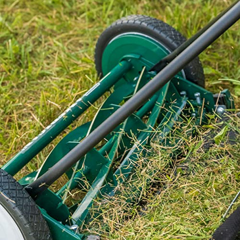 Height adjustment lever shown for cutting heights 0.5 to 2.5 inches.