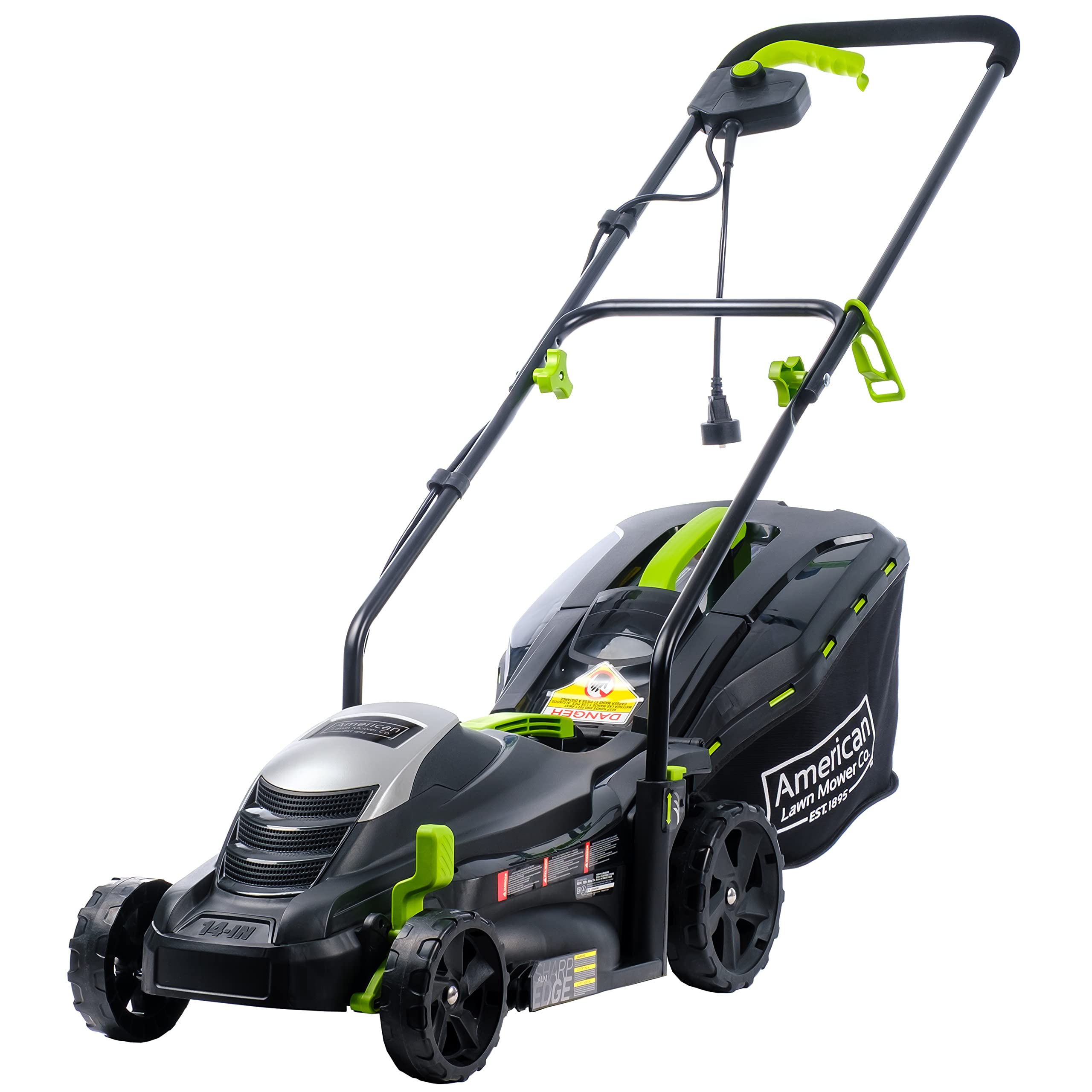 American Lawn Mower Company 50514 front view shows compact 14-inch deck for small yards
