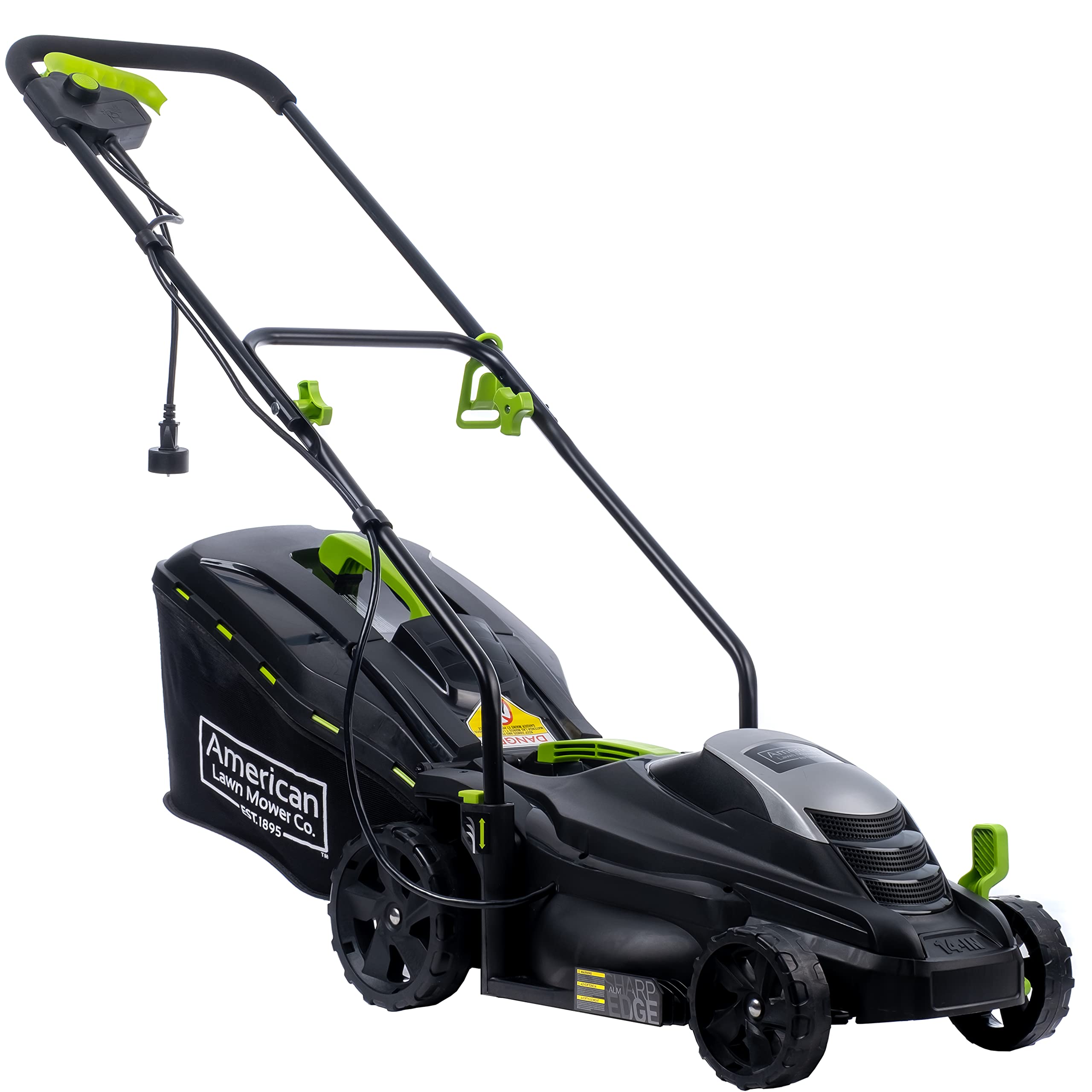 American Lawn Mower Company 50514 motor closeup highlights 11-amp power for diverse grasses