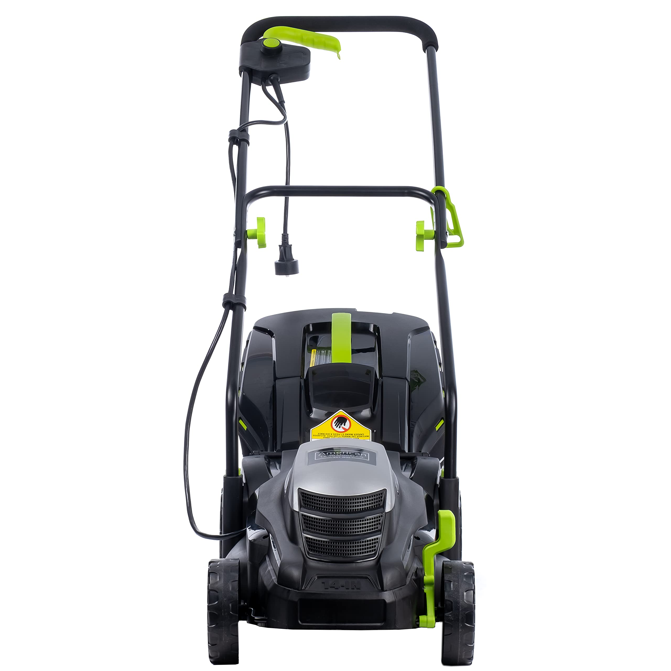 American Lawn Mower Company 50514 side view demonstrates easy maneuverability in tight spaces