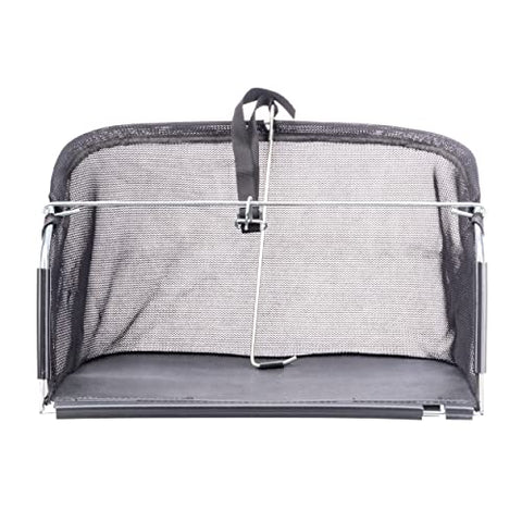 GC91416 grass catcher side view demonstrates compact storage benefits
