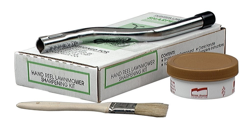 American Lawn Mower SK-1 sharpening kit components for at-home reel mower maintenance