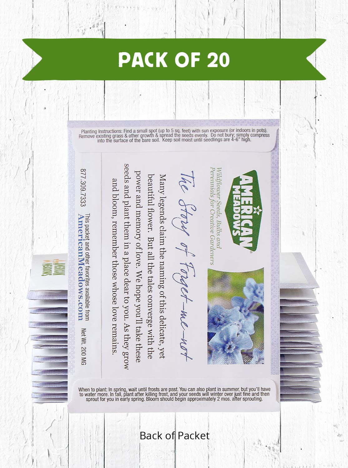 American Meadows glossy envelope memorial favors design showcases thoughtful packaging.