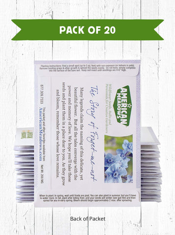 American Meadows glossy envelope memorial favors design showcases thoughtful packaging.