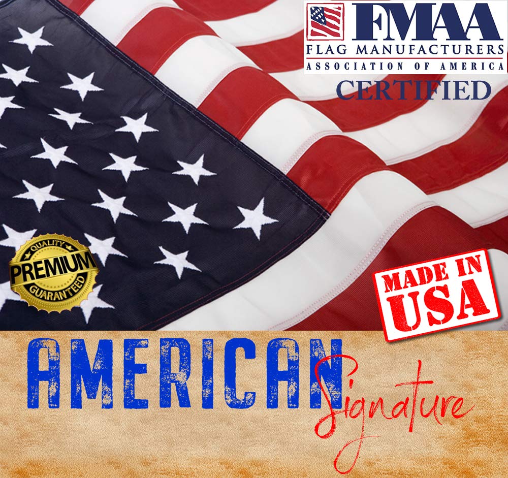 American Signature 6ft brushed aluminum flagpole with spinning, tangle-free design