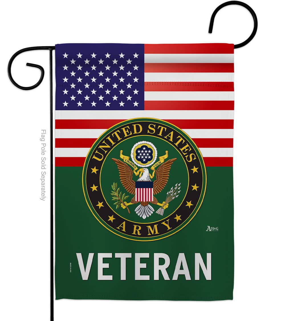 Americana Home & Garden US Army Veteran flag 13x18-5 for durable outdoor display.
