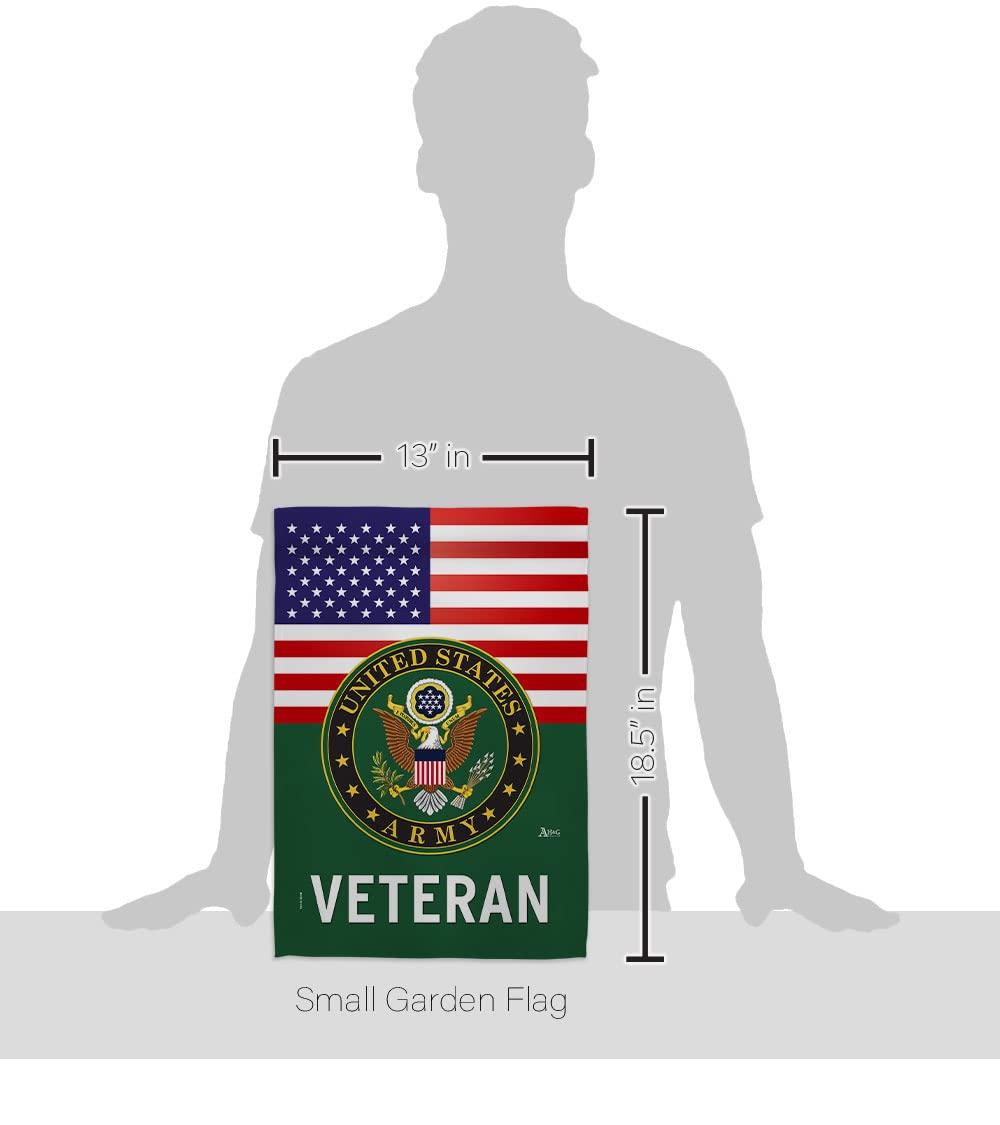 Americana Home & Garden veteran flag double-sided design reads clearly from both sides.