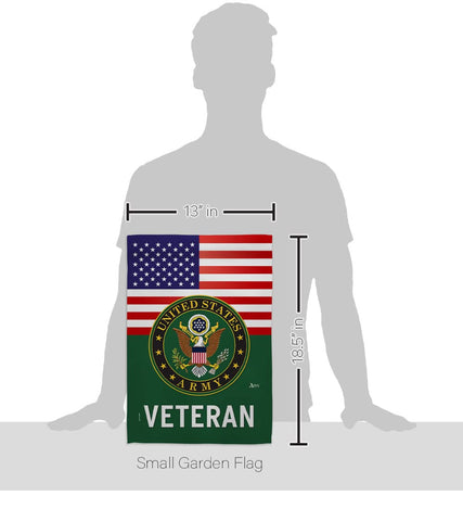 Americana Home & Garden veteran flag double-sided design reads clearly from both sides.